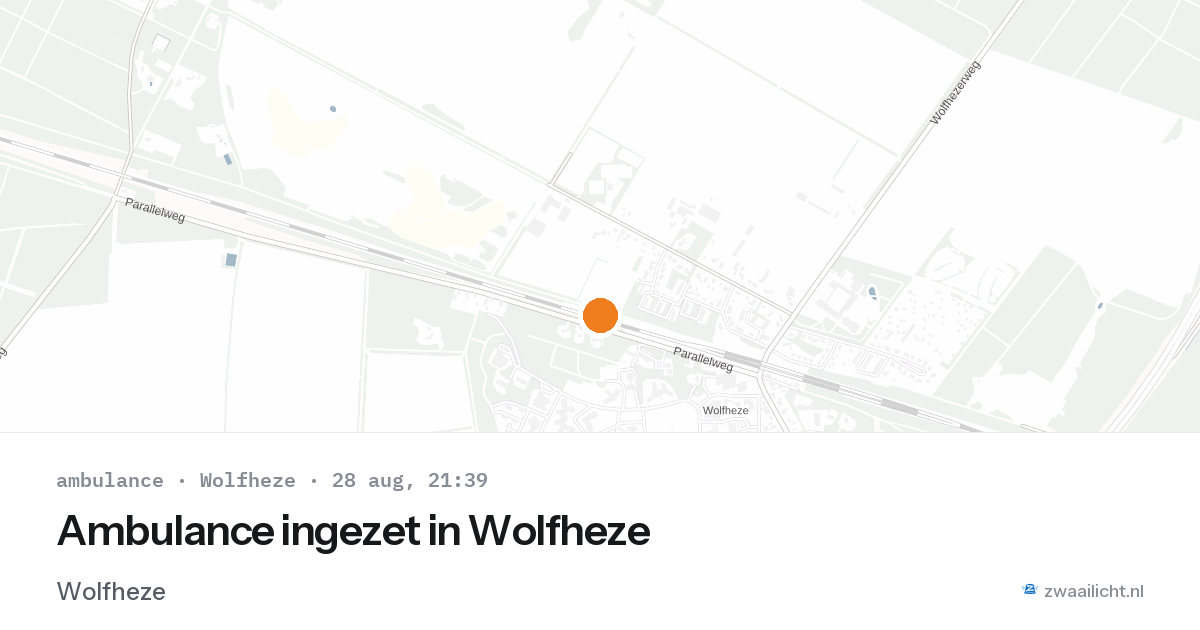Ambulance ingezet in Wolfheze — 28 aug 2026