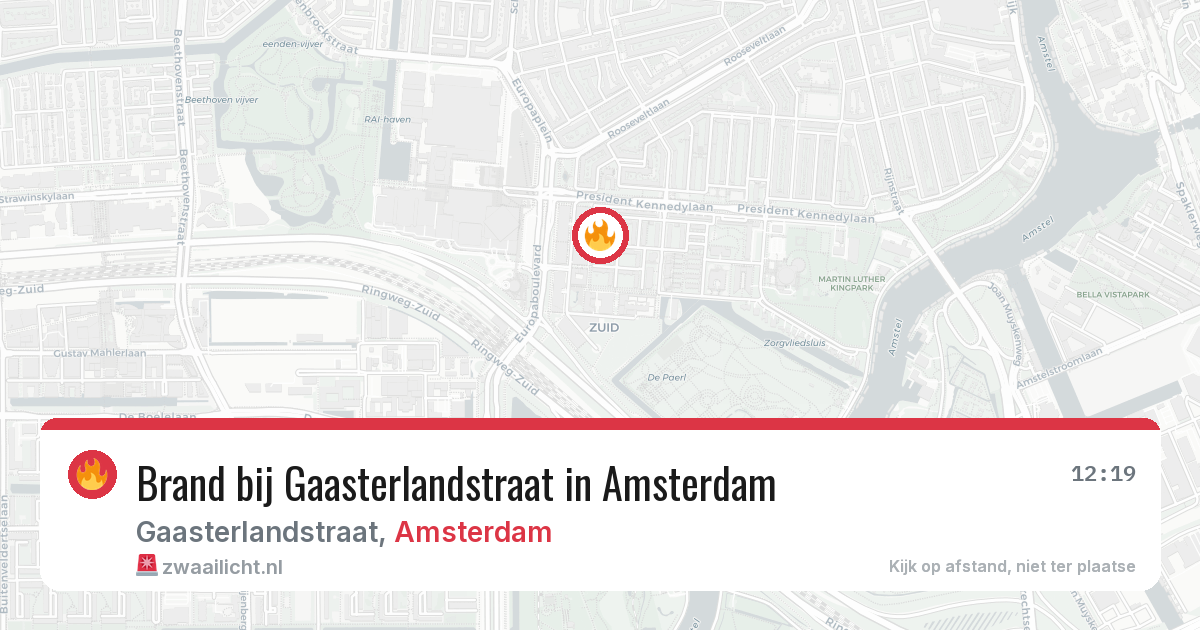 Brand bij Gaasterlandstraat in Amsterdam — 26 jun 2026