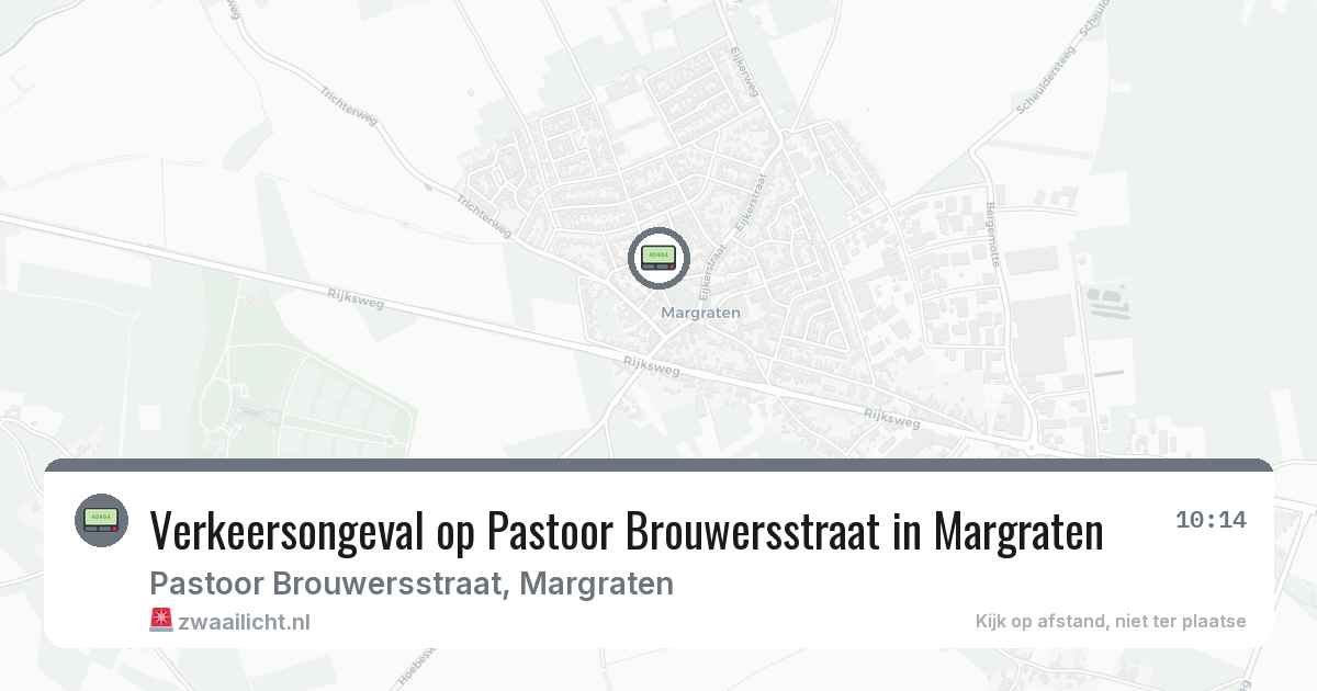 Verkeersongeval op Pastoor Brouwersstraat in Margraten — 16 feb 2026