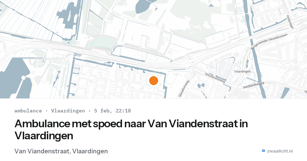 Ambulance met spoed naar Van Viandenstraat in Vlaardingen — 5 feb 2026
