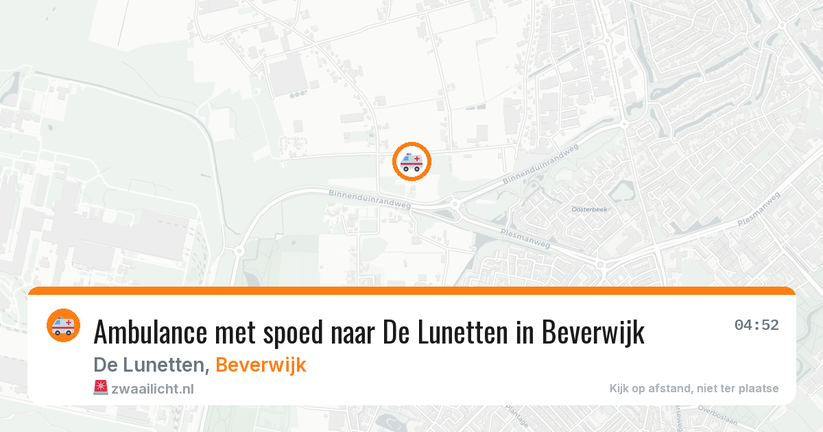 Ambulance met spoed naar De Lunetten in Beverwijk — 5 mei 2026