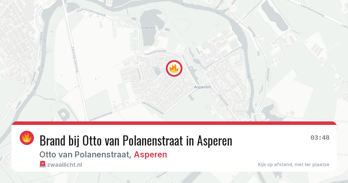 Brand bij Otto van Polanenstraat in Asperen — 1 aug 2026