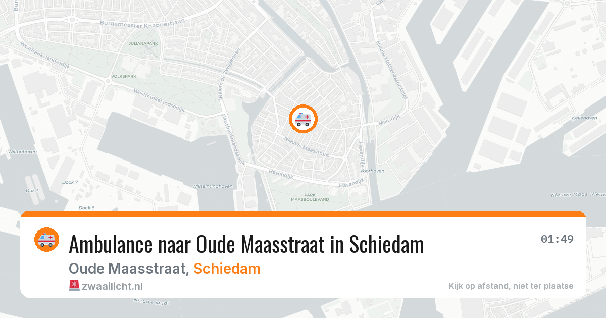 Ambulance naar Oude Maasstraat in Schiedam — 15 jul 2026