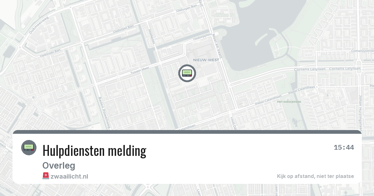 Hulpdiensten melding — 6 apr 2026