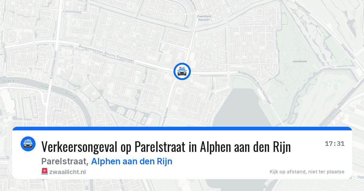 Verkeersongeval op Parelstraat in Alphen aan den Rijn — 22 jan 2026