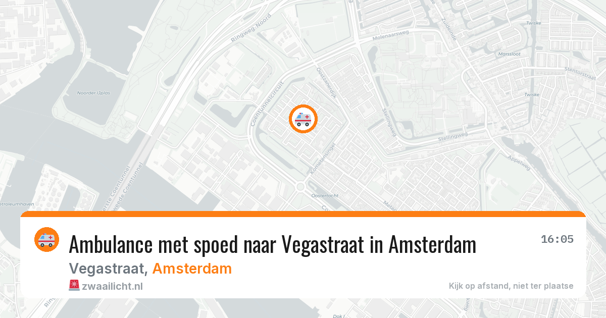 Ambulance met spoed naar Vegastraat in Amsterdam — 23 jul 2026