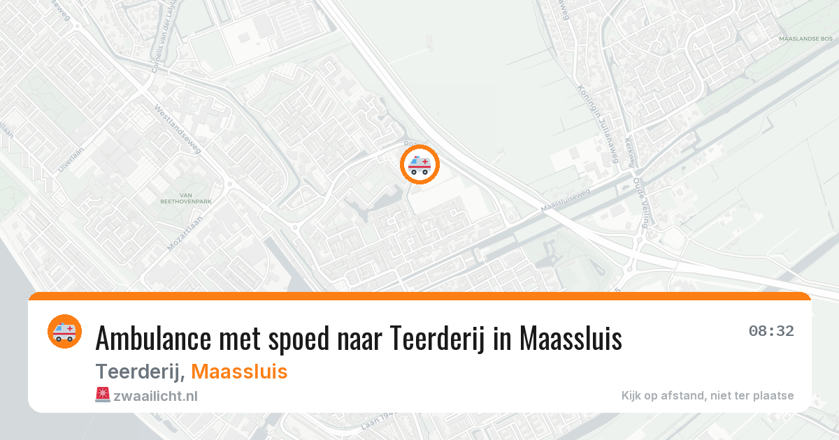 Ambulance met spoed naar Teerderij in Maassluis — 3 jun 2026