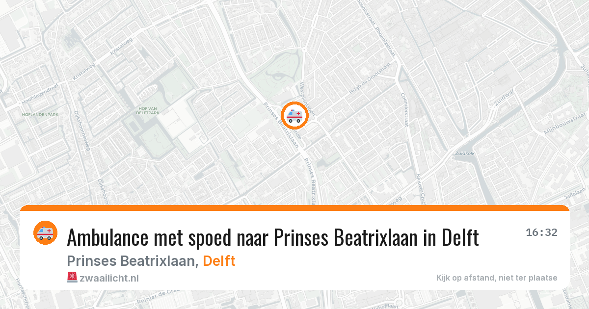 Ambulance met spoed naar Prinses Beatrixlaan in Delft — 10 aug 2026
