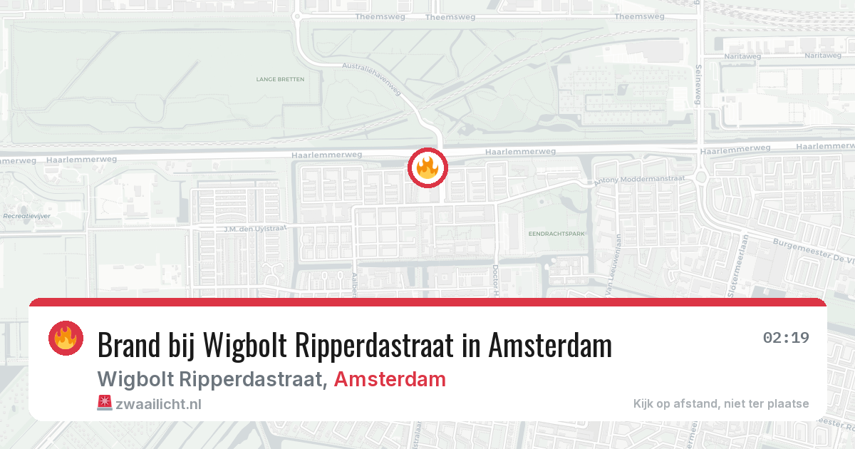Brand bij Wigbolt Ripperdastraat in Amsterdam — 11 apr 2026