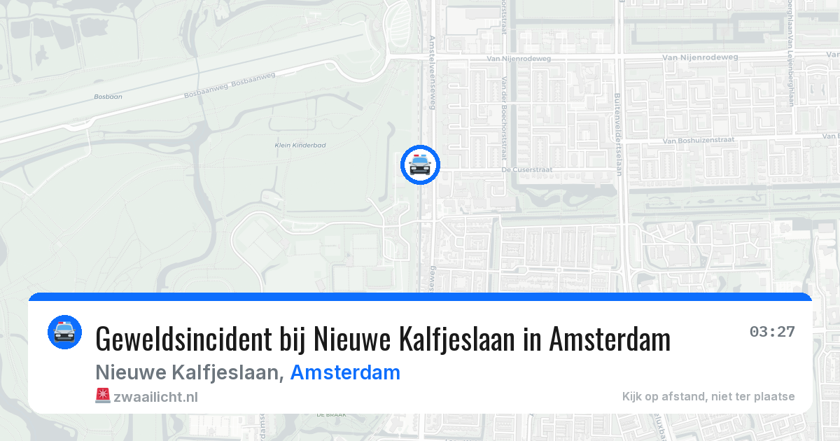 Geweldsincident bij Nieuwe Kalfjeslaan in Amsterdam — 2 apr 2026