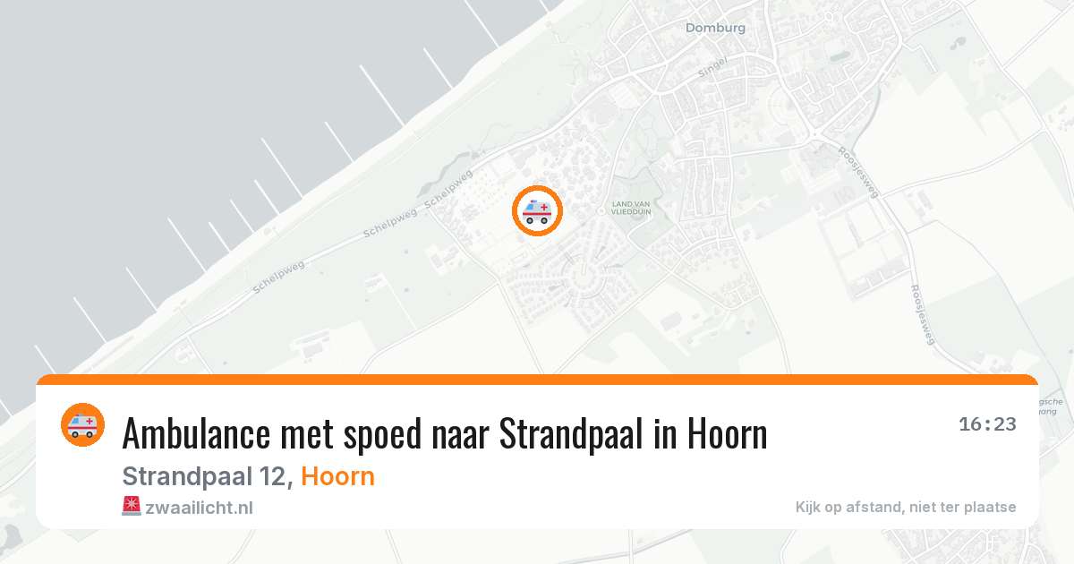 Ambulance met spoed naar Strandpaal in Hoorn — 6 aug 2026