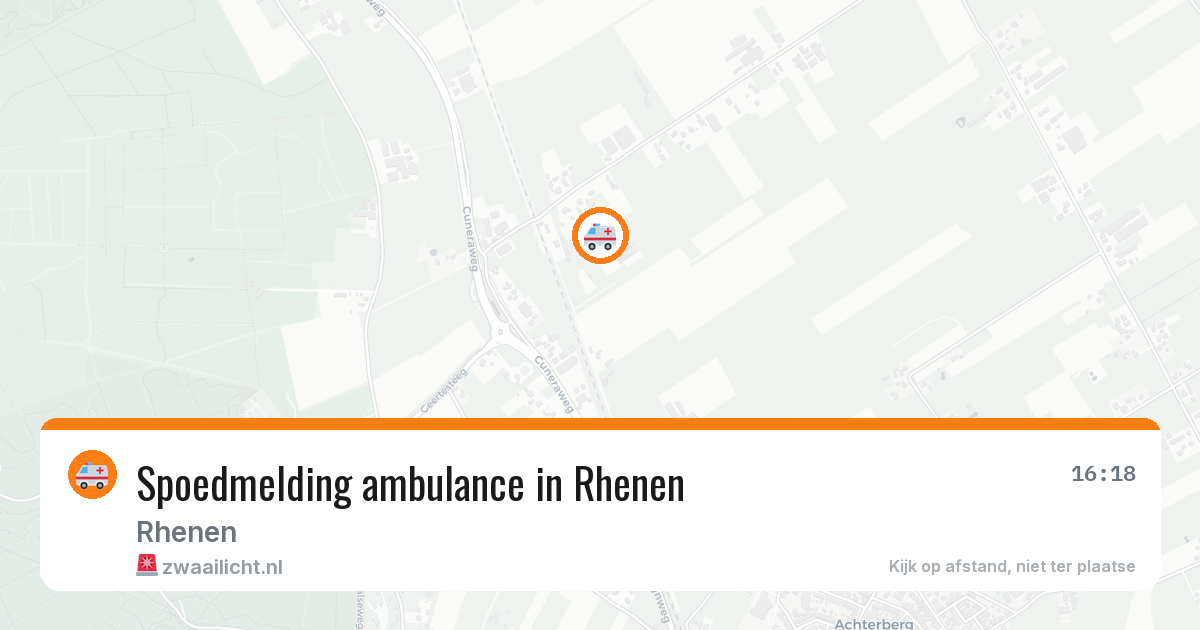 Spoedmelding ambulance in Rhenen — 8 apr 2026
