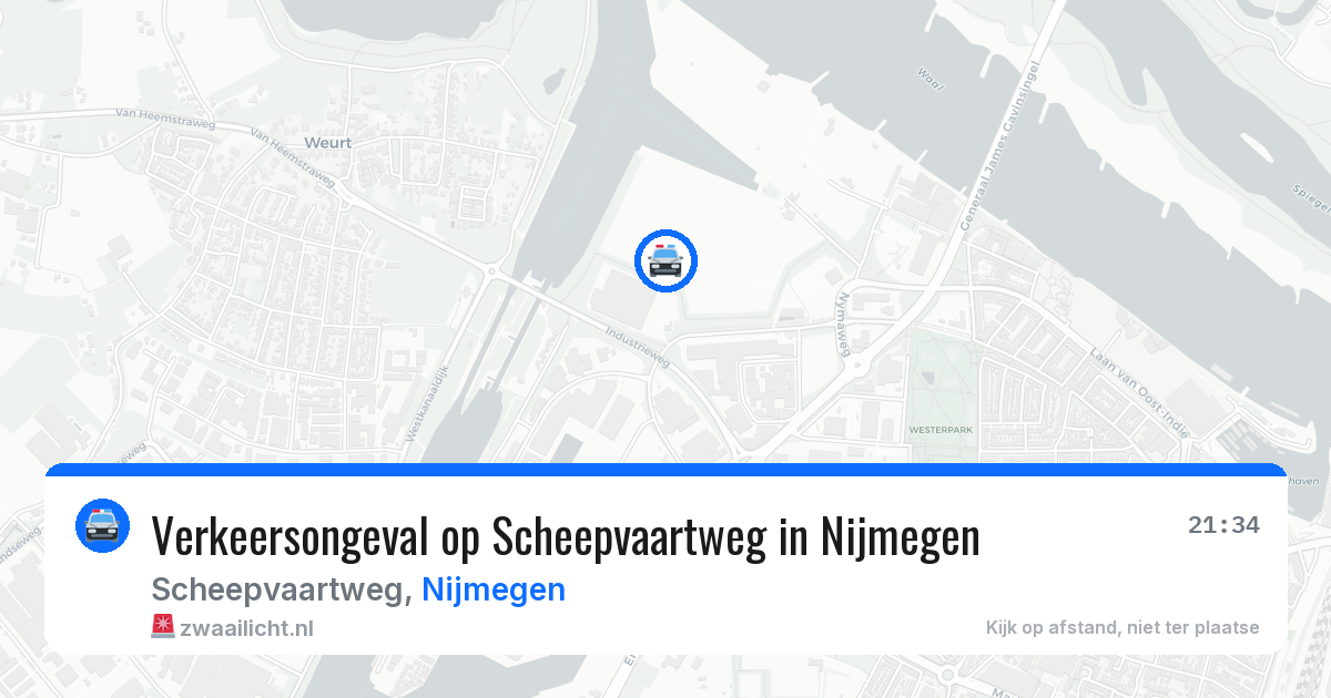 Verkeersongeval op Scheepvaartweg in Nijmegen — 24 apr 2026