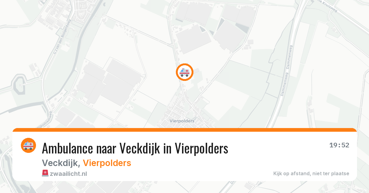 Ambulance naar Veckdijk in Vierpolders — 19 jul 2026