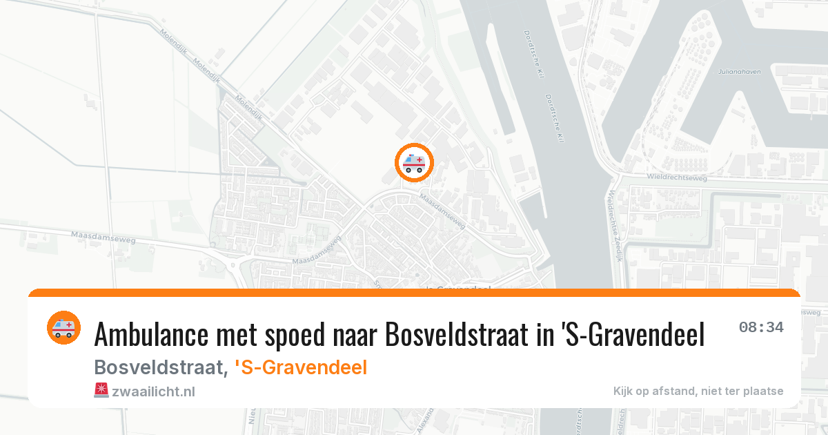 Ambulance met spoed naar Bosveldstraat in 'S-Gravendeel — 5 aug 2026