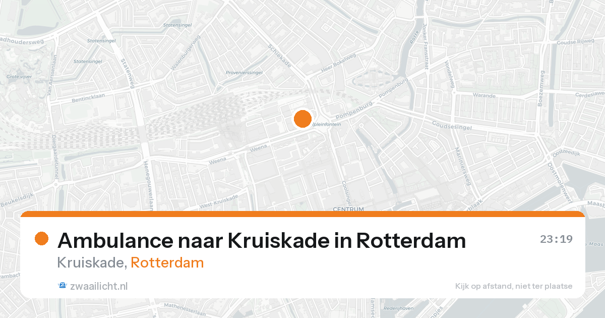 Ambulance naar Kruiskade in Rotterdam — 30 jan 2026