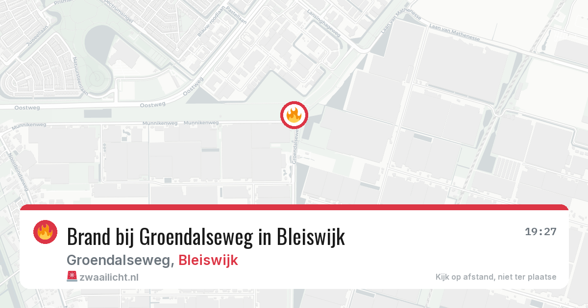 Brand bij Groendalseweg in Bleiswijk — 25 jun 2026