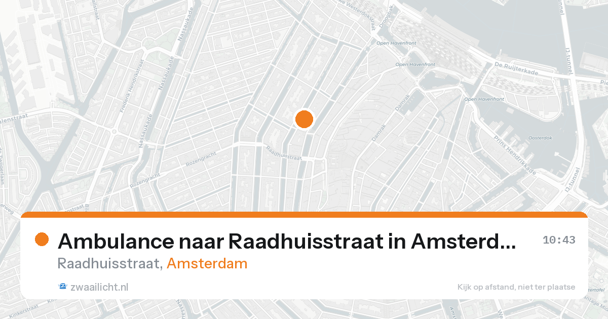 Ambulance naar Raadhuisstraat in Amsterdam — 5 jun 2026