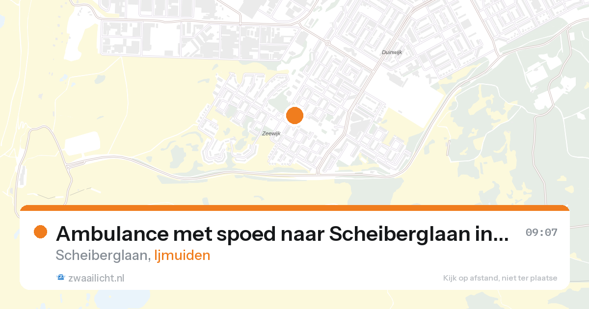 Ambulance met spoed naar Scheiberglaan in Ijmuiden — 27 aug 2026