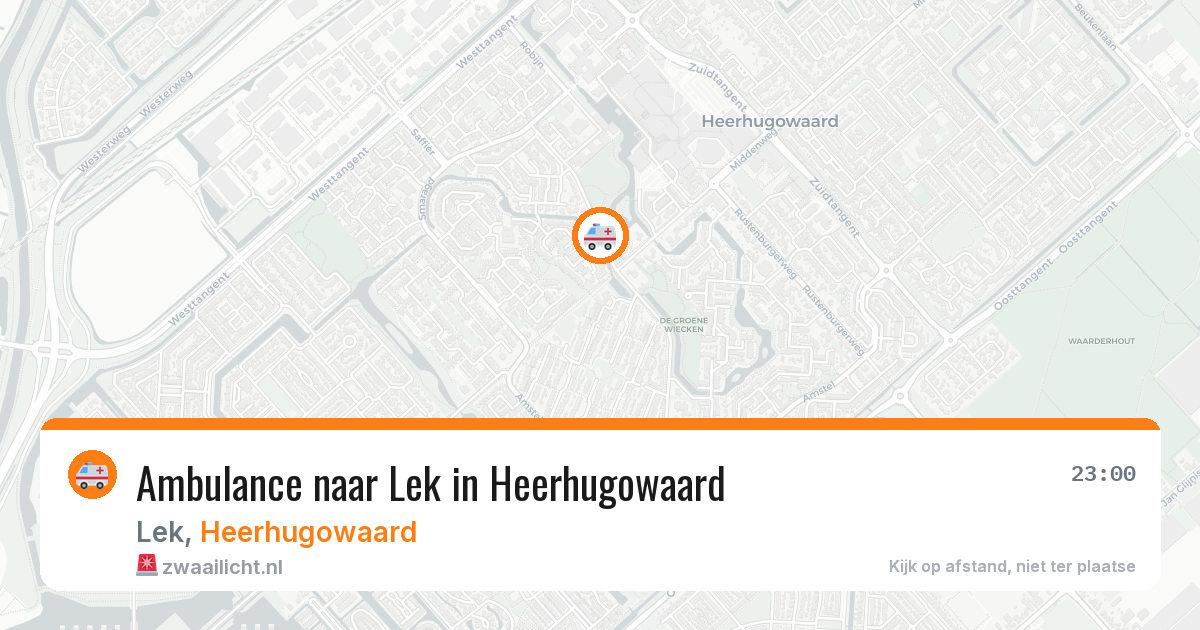 Ambulance naar Lek in Heerhugowaard — 23 mrt 2026