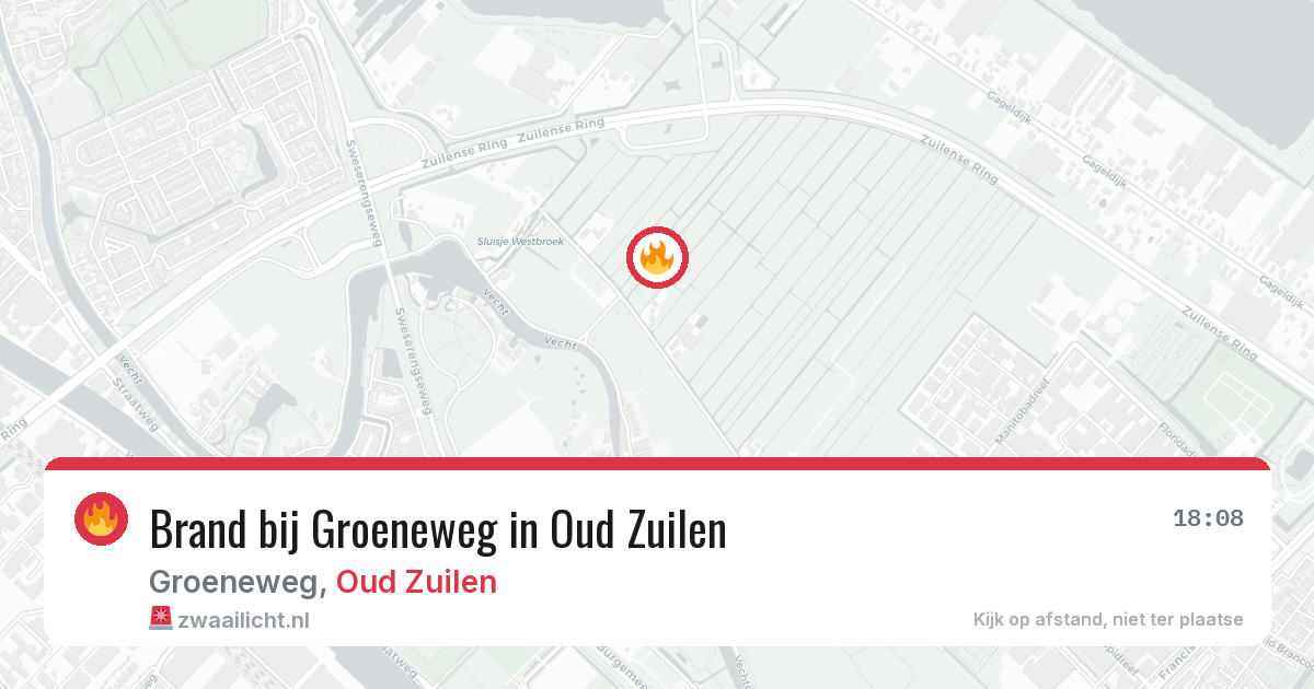 Brand bij Groeneweg in Oud Zuilen — 14 aug 2026