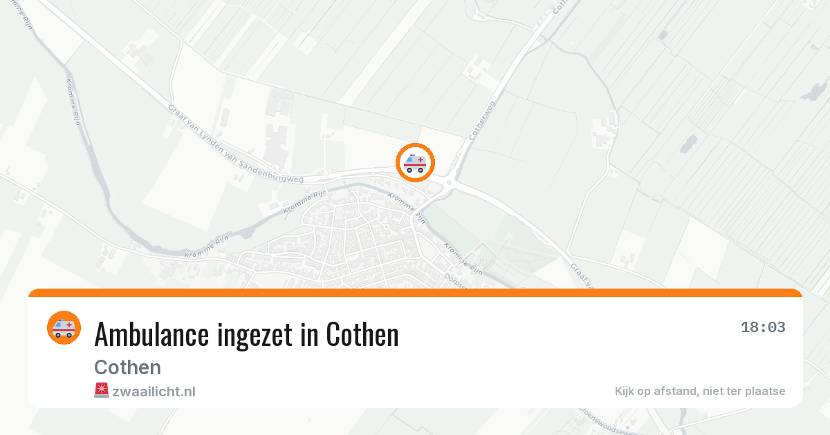 Ambulance ingezet in Cothen — 14 mei 2026