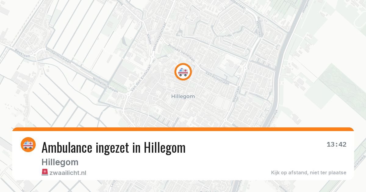 Ambulance ingezet in Hillegom — 10 jun 2026