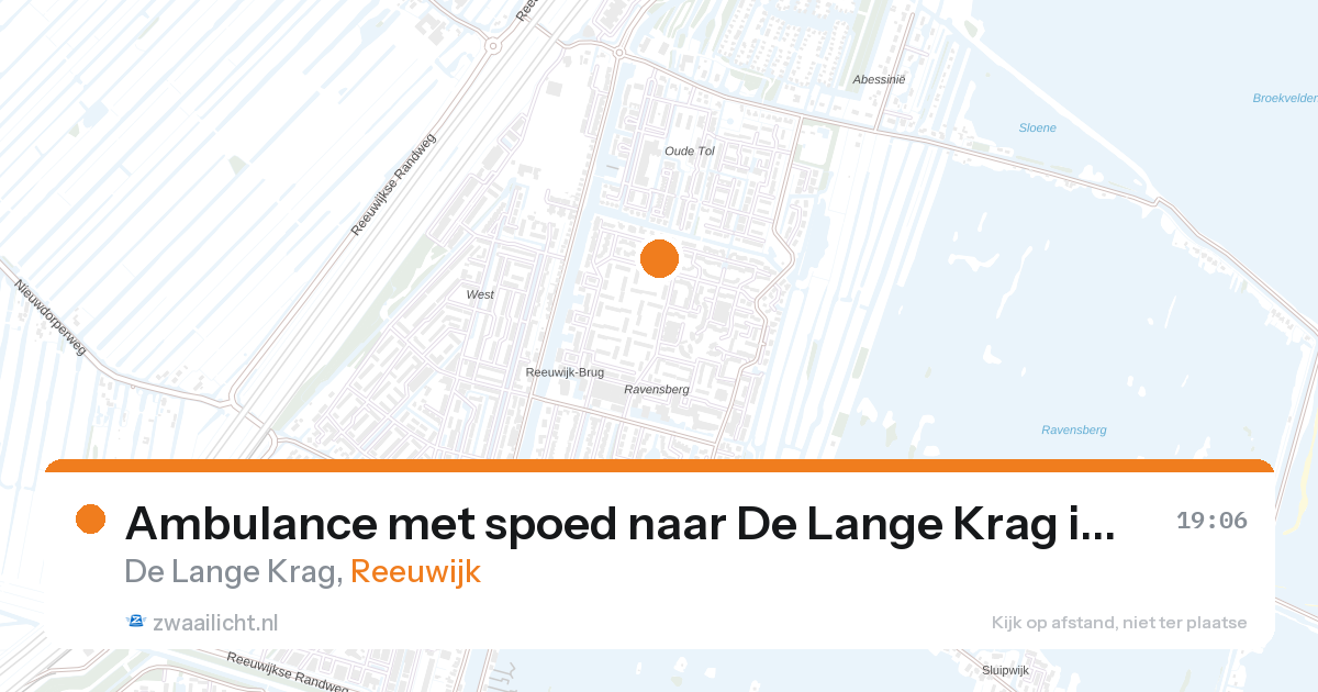 Ambulance met spoed naar De Lange Krag in Reeuwijk — 27 aug 2026