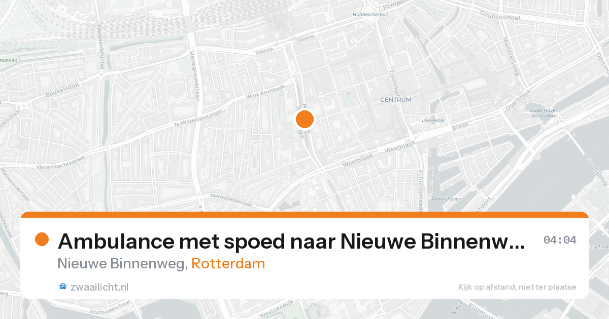 Ambulance met spoed naar Nieuwe Binnenweg in Rotterdam — 8 feb 2026