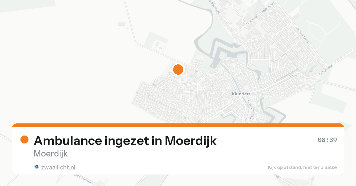 Ambulance ingezet in Moerdijk — 19 jun 2026