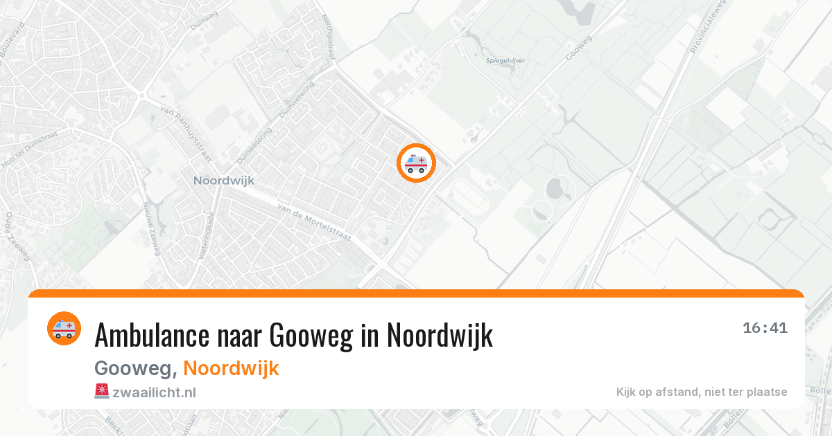 Ambulance naar Gooweg in Noordwijk — 11 aug 2026