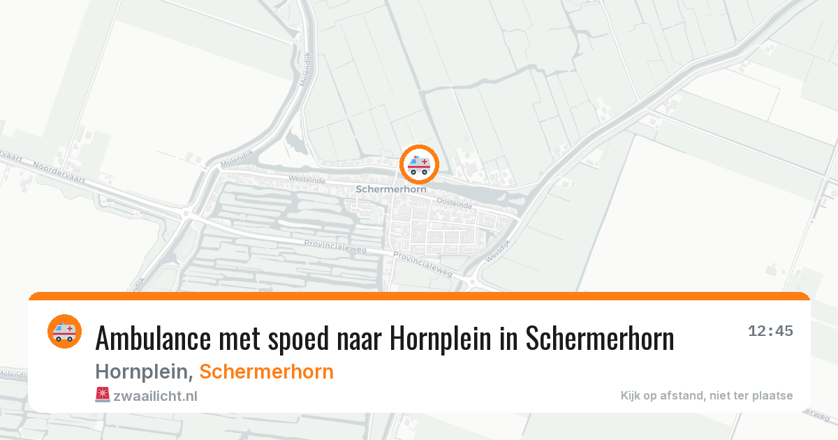 Ambulance met spoed naar Hornplein in Schermerhorn — 6 aug 2026