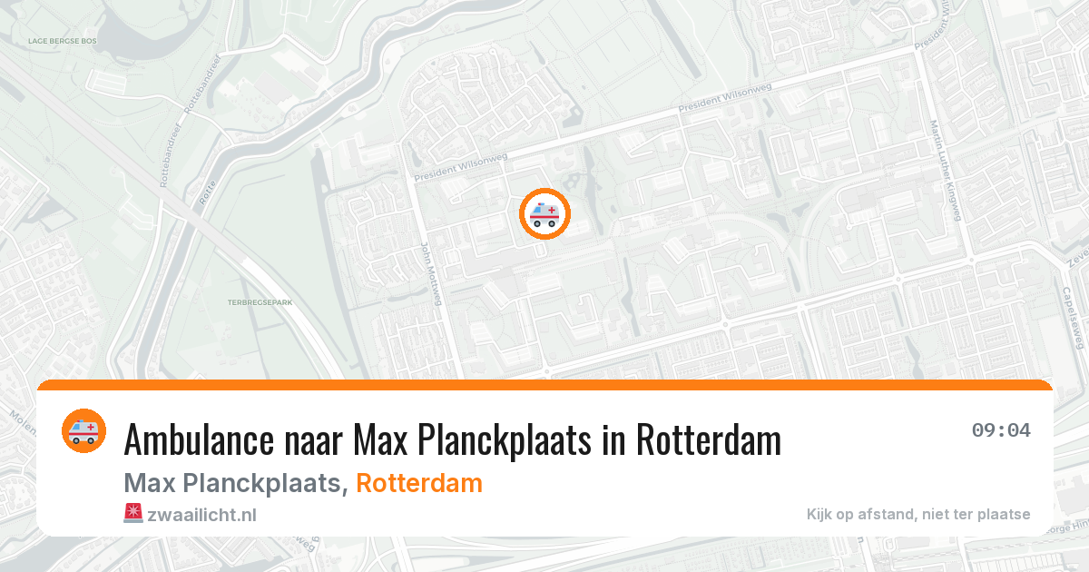 Ambulance naar Max Planckplaats in Rotterdam — 11 aug 2026