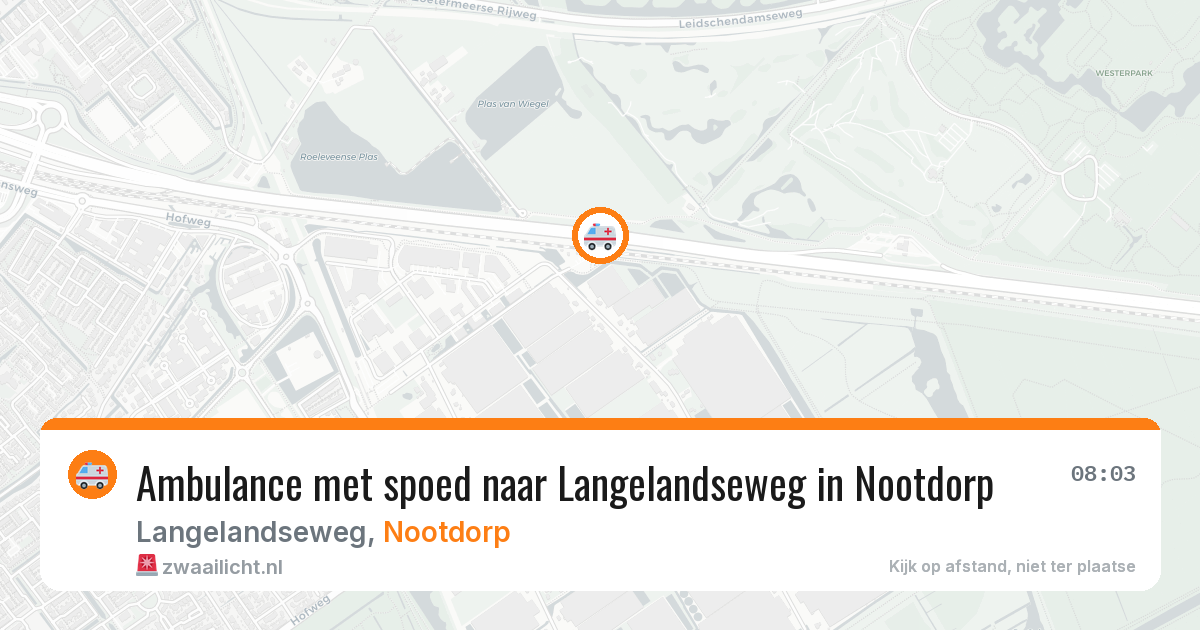 Ambulance met spoed naar Langelandseweg in Nootdorp — 22 jun 2026