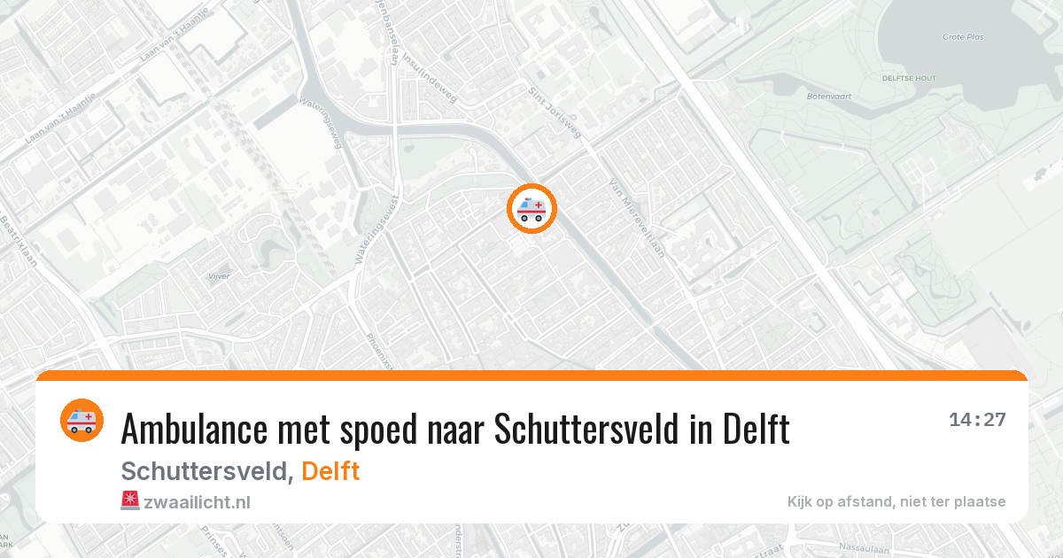 Ambulance met spoed naar Schuttersveld in Delft — 8 feb 2026