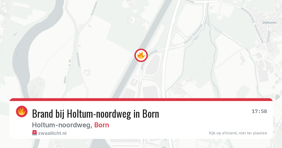 Brand bij Holtum-noordweg in Born — 9 jun 2026
