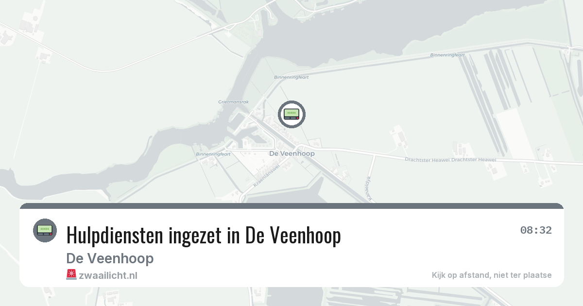 Hulpdiensten ingezet in De Veenhoop — 19 jul 2026 | 🚨 Zwaailicht.nl