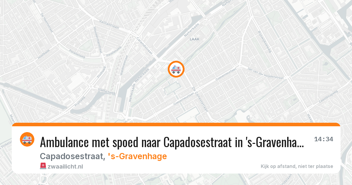 Ambulance met spoed naar Capadosestraat in 's-Gravenhage — 7 apr 2026