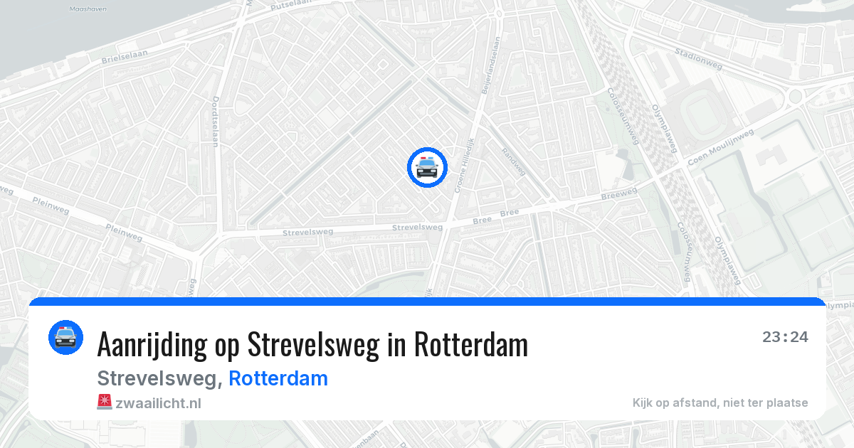 Aanrijding op Strevelsweg in Rotterdam — 9 mei 2026