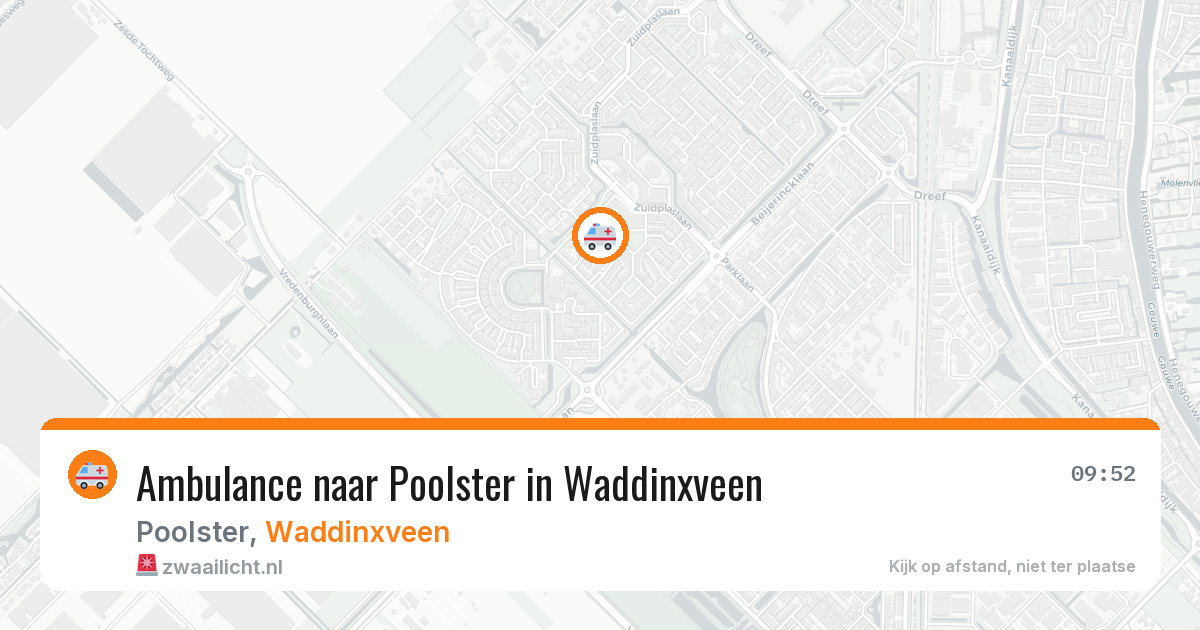 Ambulance naar Poolster in Waddinxveen — 26 jun 2026