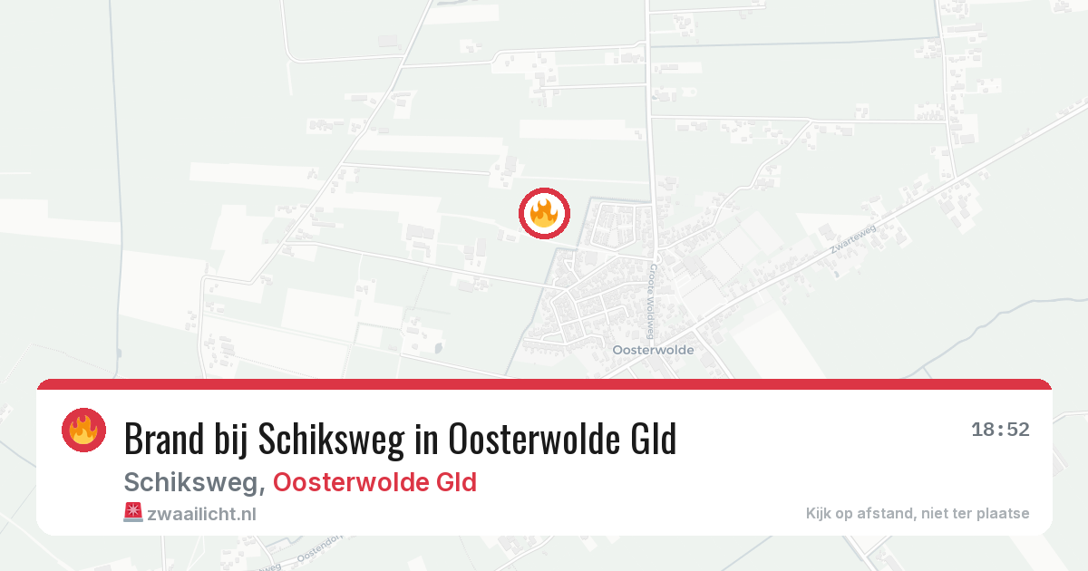 Brand bij Schiksweg in Oosterwolde Gld — 29 mei 2026