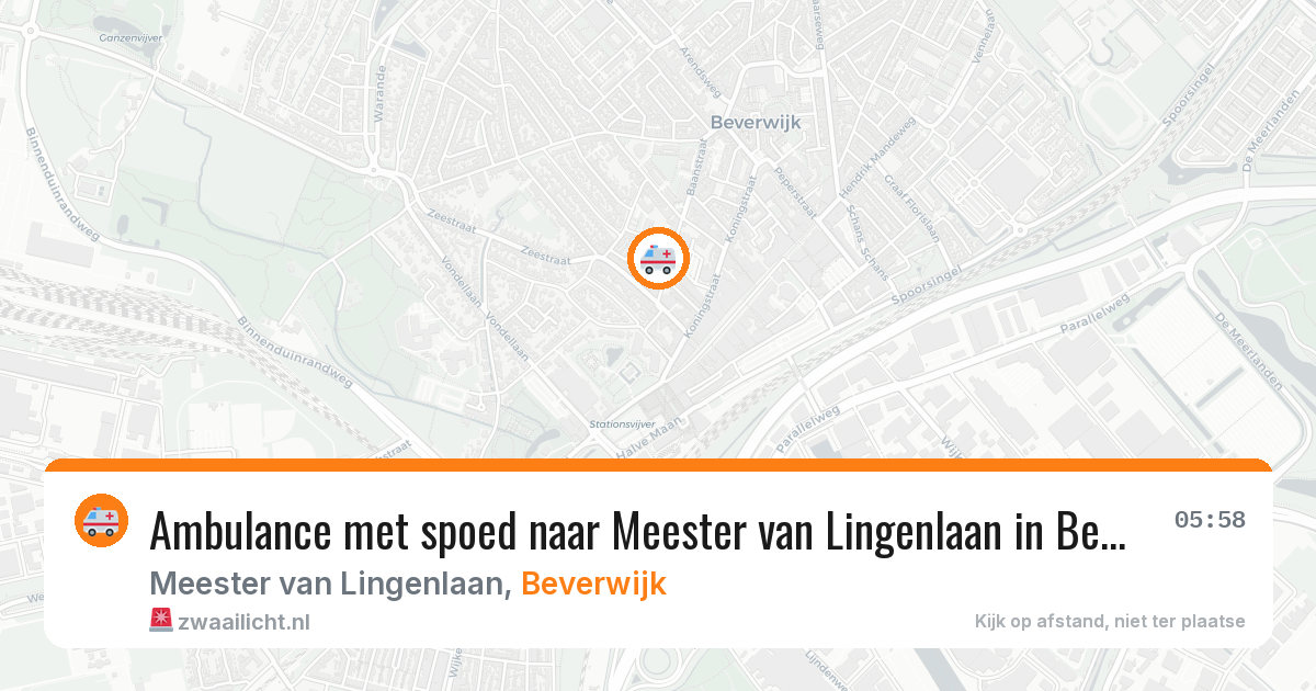 Ambulance met spoed naar Meester van Lingenlaan in Beverwijk — 30 jul 2026