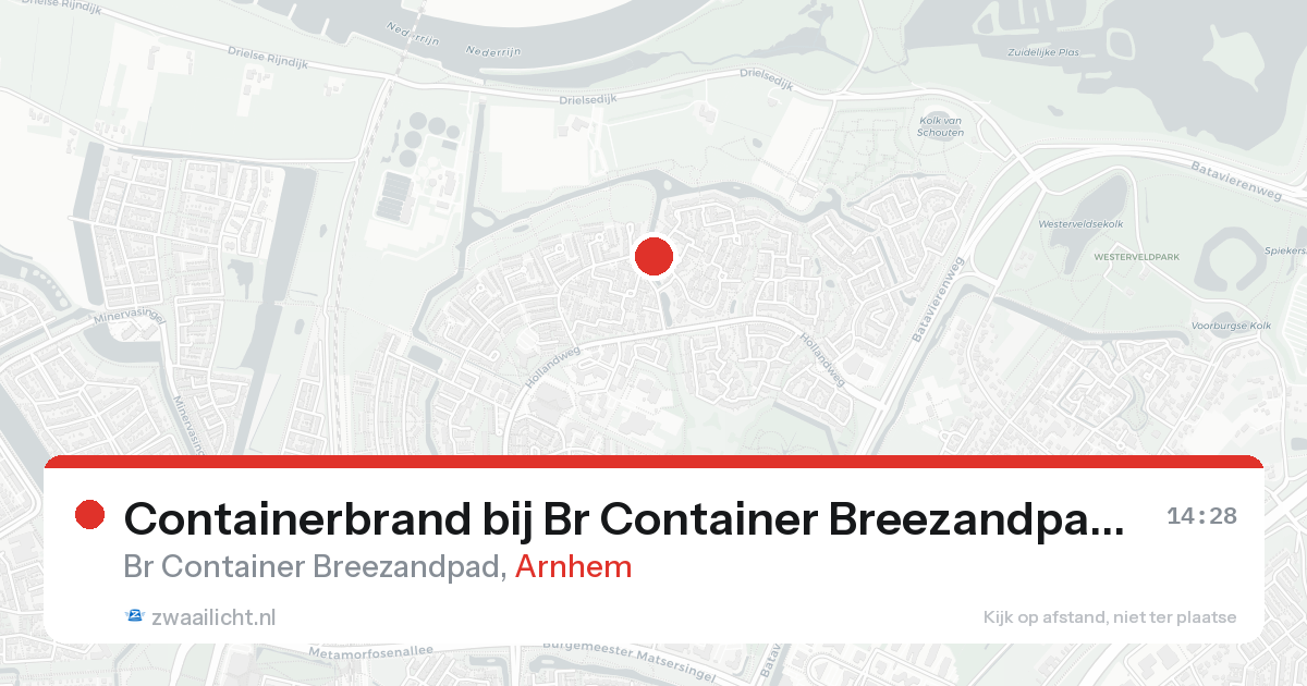 Containerbrand bij Br Container Breezandpad in Arnhem — 7 feb 2026