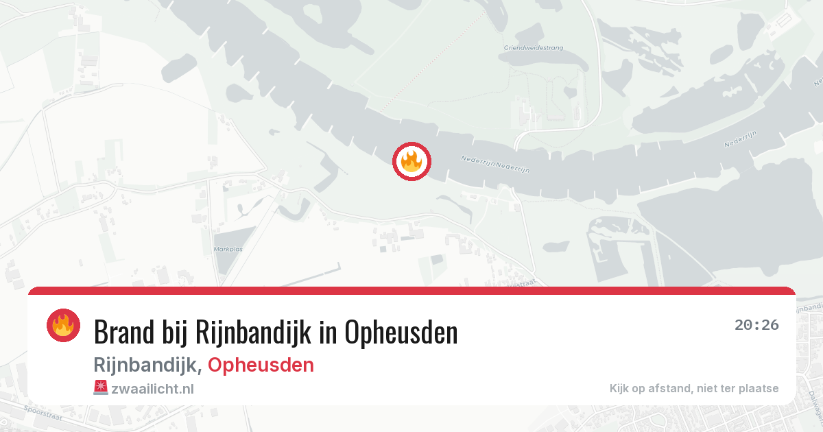 Brand bij Rijnbandijk in Opheusden — 28 jun 2026