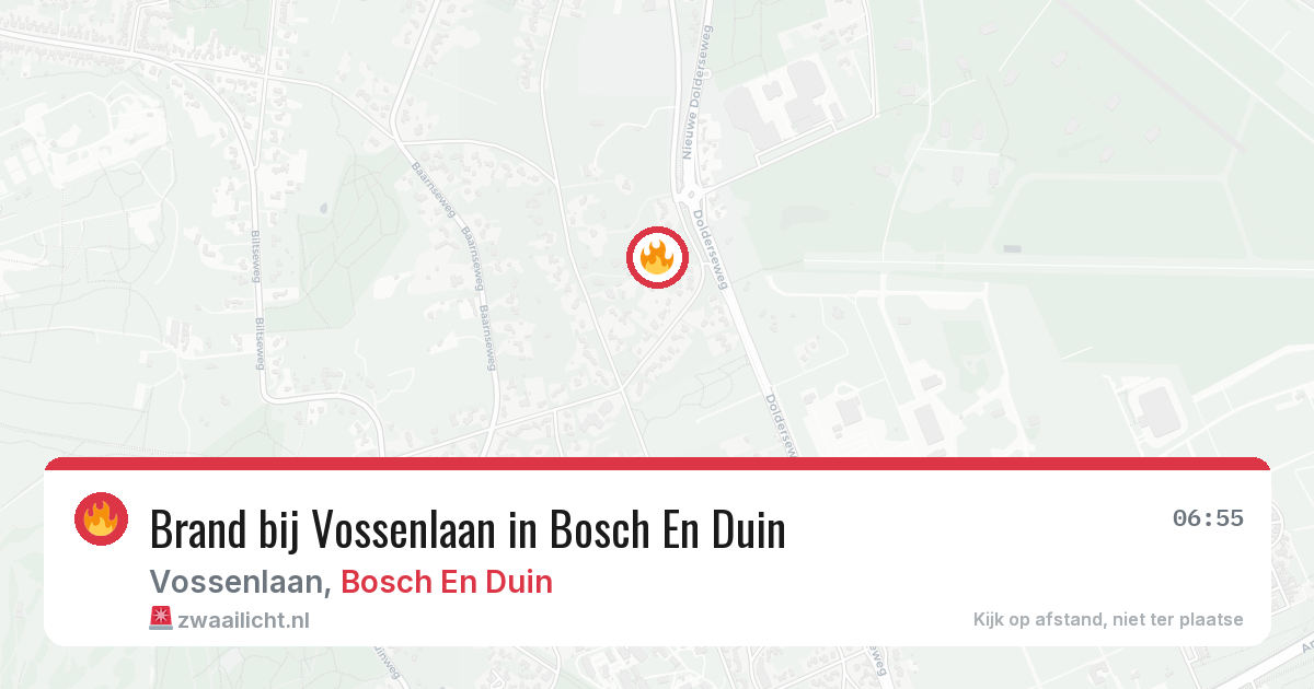 Brand bij Vossenlaan in Bosch En Duin — 28 jun 2026