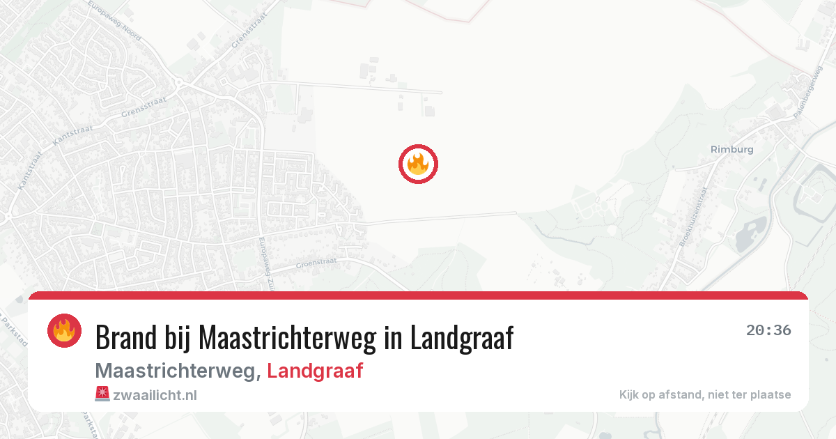 Brand bij Maastrichterweg in Landgraaf — 28 jun 2026
