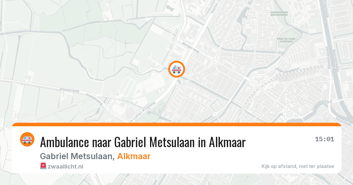 Ambulance naar Gabriel Metsulaan in Alkmaar — 31 mrt 2026