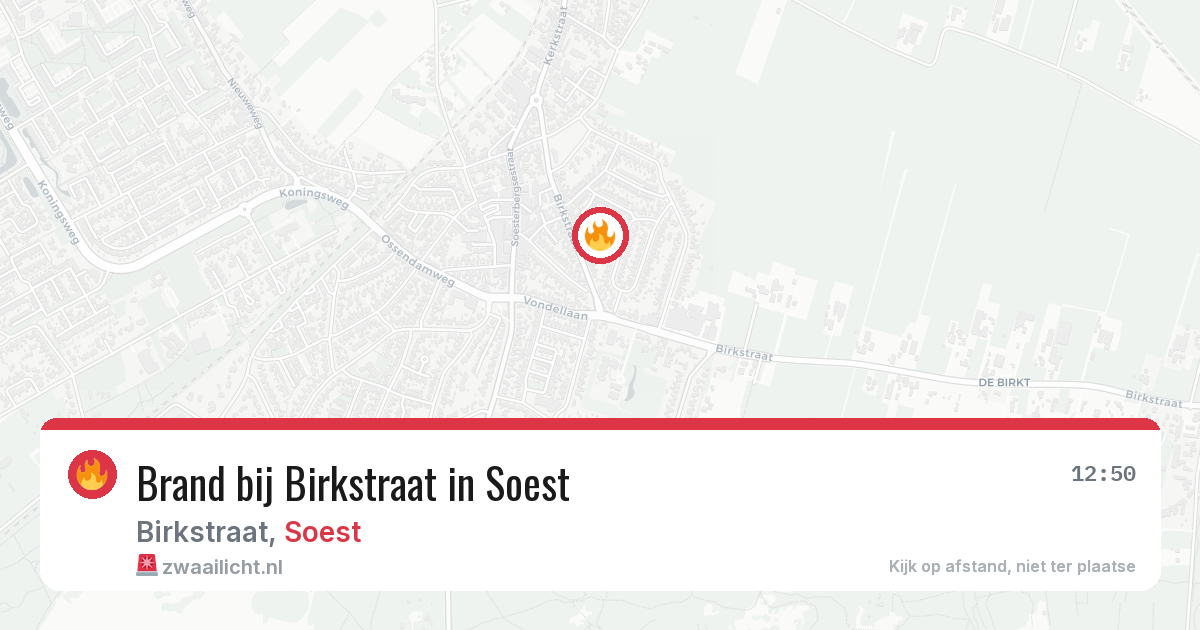 Brand bij Birkstraat in Soest — 20 jun 2026