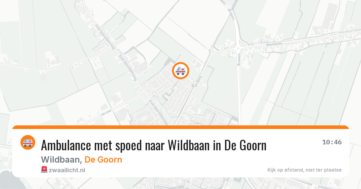 Ambulance met spoed naar Wildbaan in De Goorn — 14 apr 2026