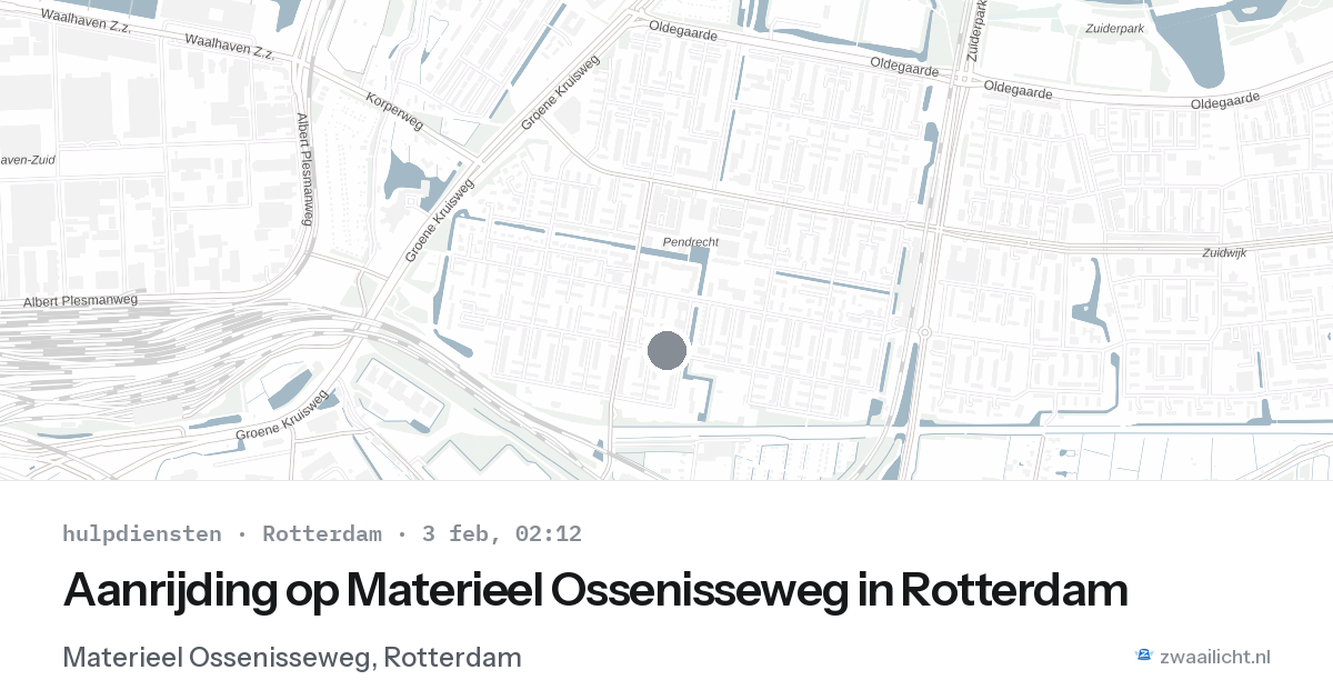 Aanrijding op Materieel Ossenisseweg in Rotterdam — 3 feb 2026